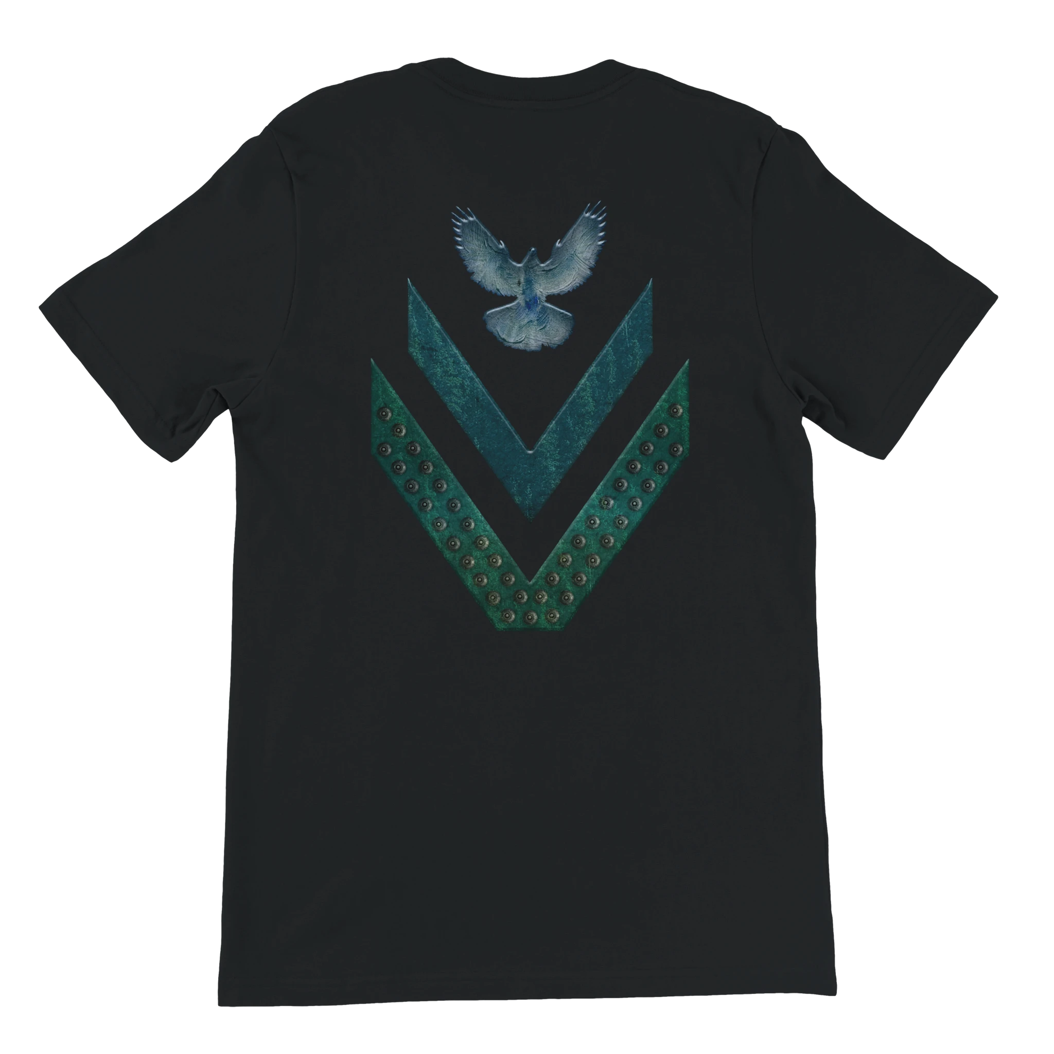 Camiseta unisex negra personalizable con diseño en la espalda, ideal para crear tu estilo único.