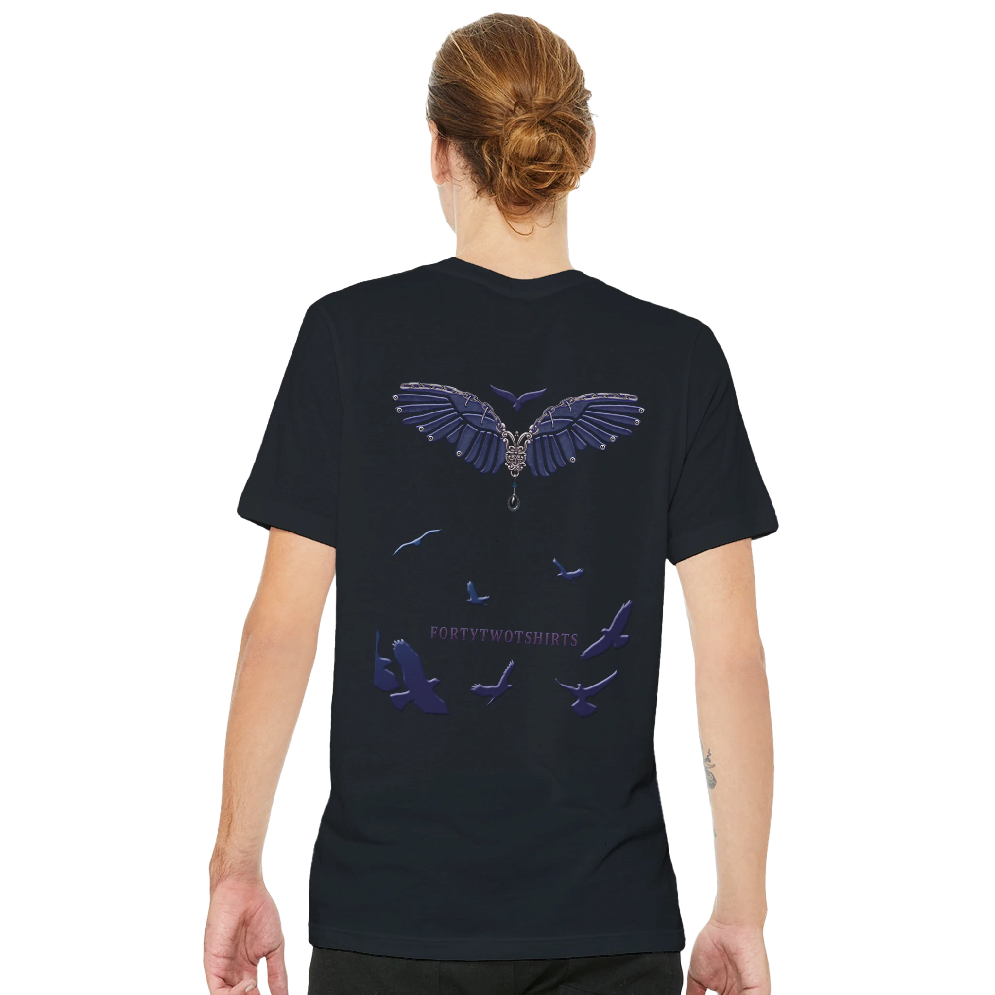 Camiseta personalizable negra unisex – Camiseta de algodón orgánico de diseño único y creativo