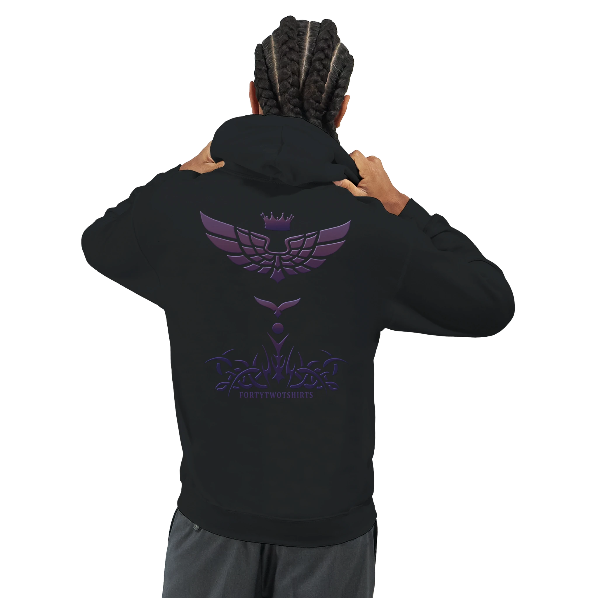 Sudadera moderna con diseño conceptual y capucha, estilo único y exclusivo de Fortytwotshirts. Ideal para los amantes del arte visual y los enigmas.