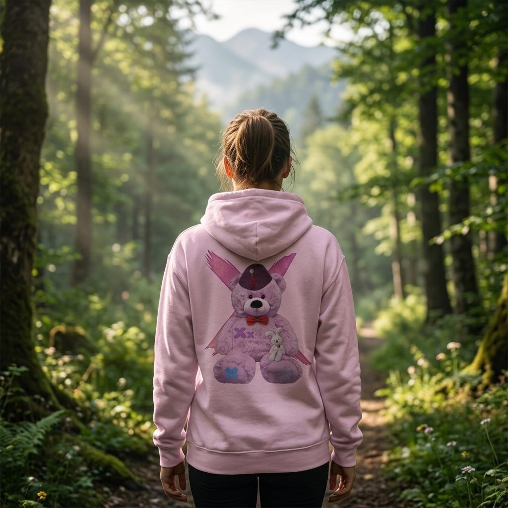 Sudadera con capucha - Peluche oso con conejo 01.00