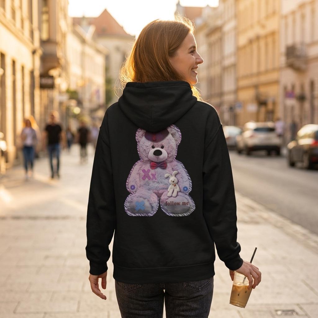 Sudadera con capucha - Peluche oso conejo blanco 01.00