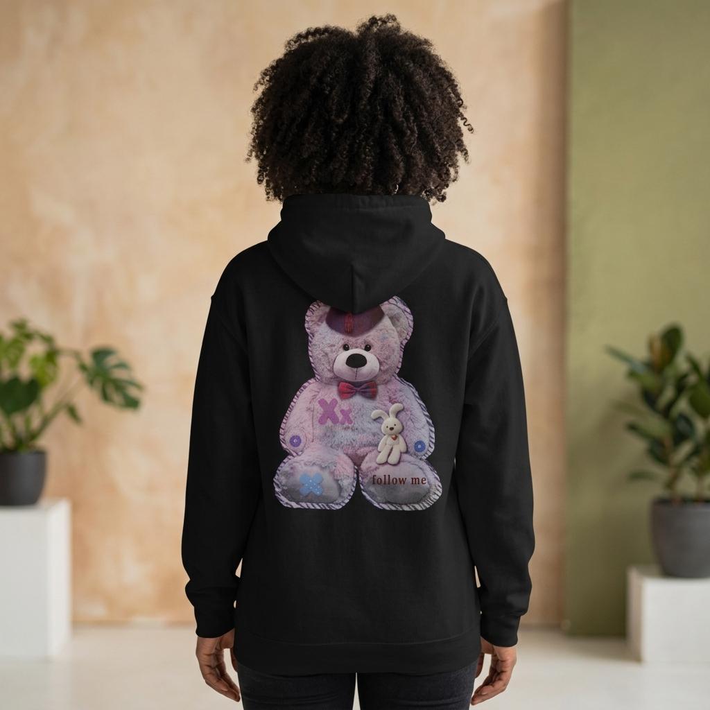 Sudadera con capucha - Peluche oso conejo blanco 01.00