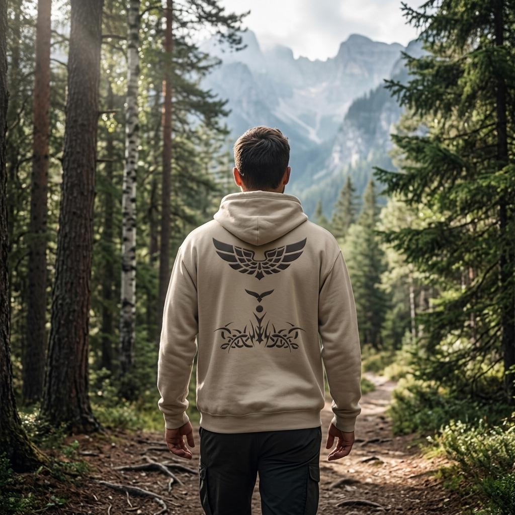 Sudadera con capucha - Tierra y cielo 01.11