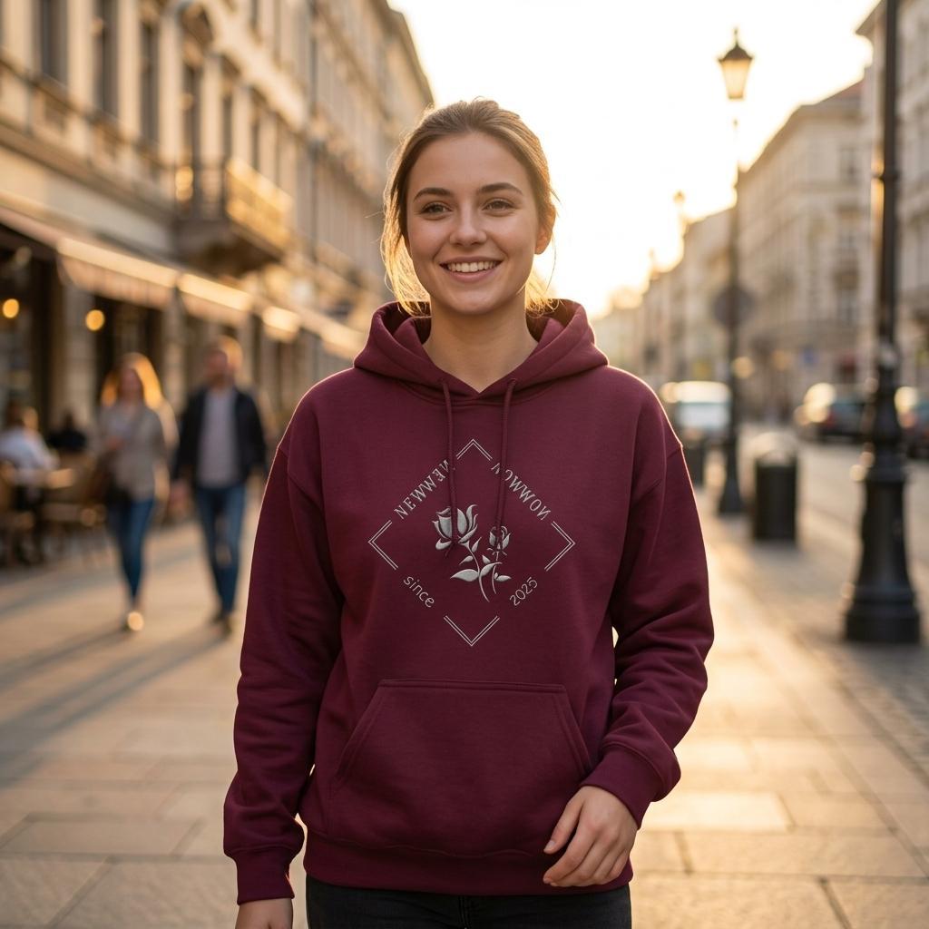 Sudadera con capucha - Now new Rosas relieve