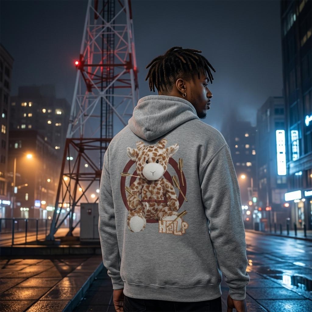Sudadera con capucha - Peluche jirafa help 01.00